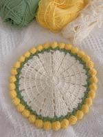 Kit de posavasos de ramo de rosas tejido a manodiyManteles individuales terminados - details 11