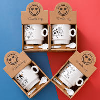 Taza de Cerámica Creativa de Pareja de Dibujos Animados Conjunto de Apertura de Tienda Dorada - details 4