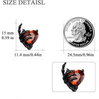 Pendientes de uñas de amor de mano SMA de la serie negra de Halloween, Retro simple, nuevo diseño de producto para mujer - details 5