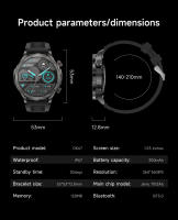 Reloj inteligente resistente al agua para hombre, pulsera con pantalla HD de 1,53 pulgadas, GPS, NFC, control del ritmo cardíaco, llamadas, Bluetooth, para Android - details 19