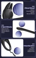 Anillo vibrador para el pene para hombres, estimulador del glande y el punto G, retraso de la eyaculación, juguete sexual para parejas - details 3