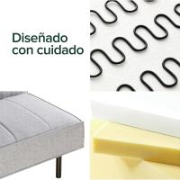 Sofá Cama - Sofá Cama Plegable 2 en 1 - Adecuado para habitaciones de invitados y espacios pequeños - PVC Negro - details 14