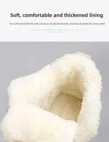 Zapatos de senderismo cálidos antideslizantes transpirables de algodón de invierno para hombre con plantilla de PU botas de nieve resistentes al desgaste para exteriores resistentes al frío - details 6