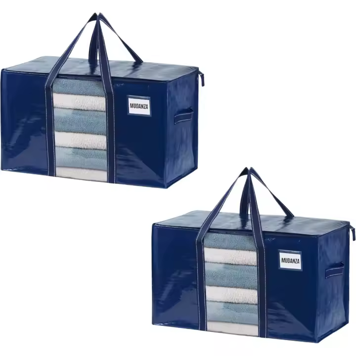 Bolsa de mudanza extra grande y resistente Organizador de ropa con cremallera - 1