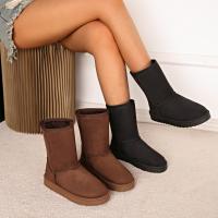 Botas de nieve antideslizantes para mujer, botines planos de suela gruesa, estilo retro elegante, a la moda, aptos para el día a día casual, invierno, 2025 - details 3