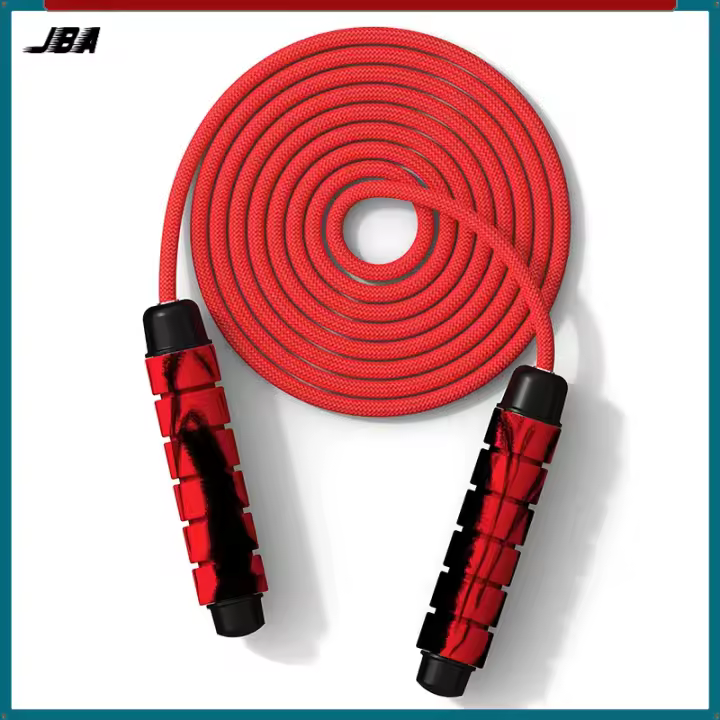 Mov-Cuerda de Saltar Ajustable de 9MM de Algodón Resistente al Desgaste Sin Nudo Antideslizante de Gimnasio Material de Mango de EVA - 1