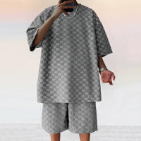 Conjunto Casual de Moda Verano 2025 para Hombres Camiseta con Manga Corta, Pantalones Cortos, Talla Grande - details 26