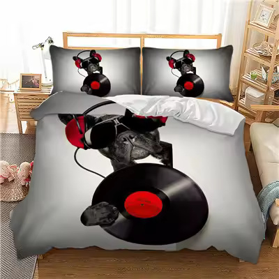 Juego de cama 3d para el hogar, mascotas, niños, King, Queen, doble, Full, Twin, tamaño individual, juego de ropa de cama - 1