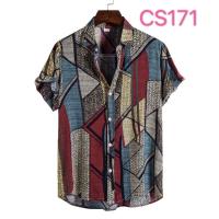 Camisa ajustada de manga corta para hombre, ropa informal con estampado grande, novedad de verano, 2021 - details 18