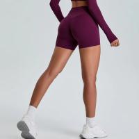 Pantalones cortos deportivos de cintura alta Control del vientre Hip Lift Ropa deportiva Pantalones cortos de yoga para mujer - details 5