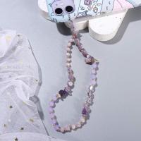 Cadena de grava para teléfono móvil, cuerda antipérdida, cadena de cuentas con letras, correa para teléfono móvil, cordón de cuentas de piedra de cristal, cordón para teléfono móvil - details 14