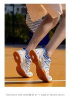 Nuevas llegadas de zapatos de tenis de mesa de cuero PU de malla antideslizante y resistente al desgaste, calzado deportivo de bádminton - details 13