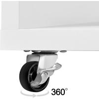 Cajonera de Oficina con 2 Cajones Mueble Archivador Móvil con Cerredura y Llave, Blanco para - details 1
