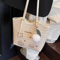 Bolso tejido informal para vacaciones en la playa de verano para mujer, bolso versátil para las axilas para ir de compras y viajar, 2025 - details 13