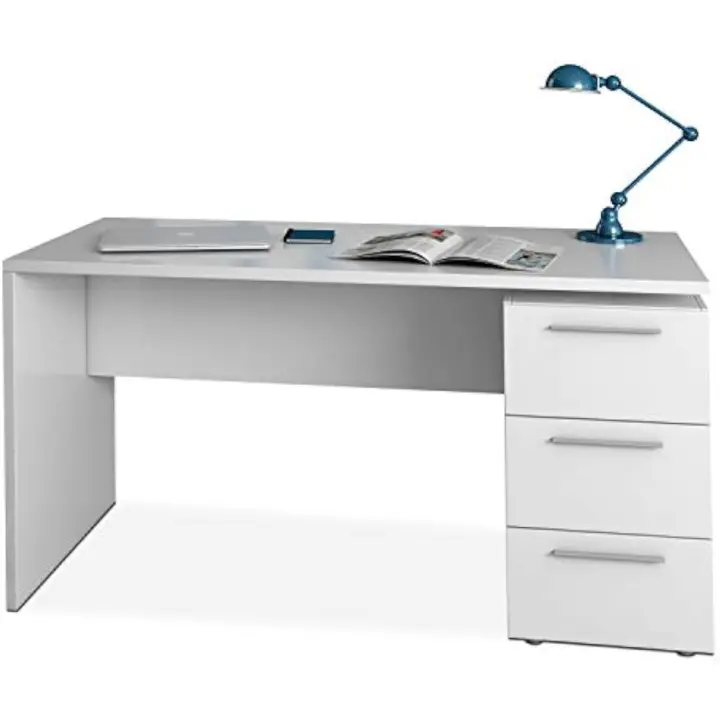 Mesa Escritorio, Modelo Stylus, Acabado en Color Blanco Artik, Medidas: 138 (Ancho) x 60 cm (Fondo) x 74 (Alto) - 1
