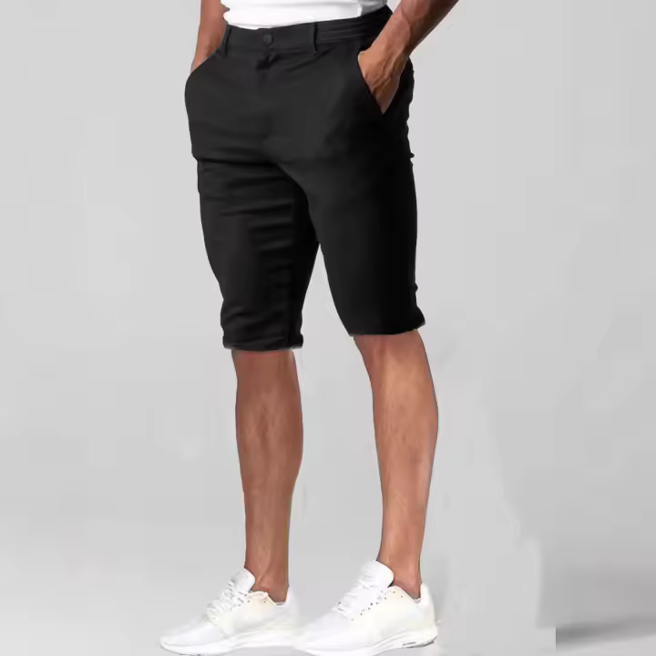Pantalones de algodón versátiles de negocios juveniles para hombres transpirables informales nuevos de Four Seasons - 1