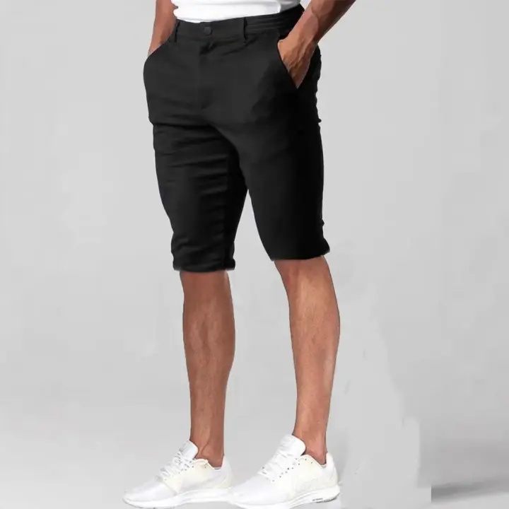 Pantalones de algodón versátiles de negocios juveniles para hombres transpirables informales nuevos de Four Seasons - 1