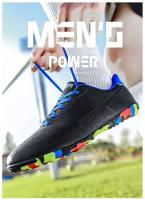 Botas de fútbol de cuero genuino antideslizantes y resistentes al desgaste con clavos cortos TF - details 0