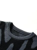 Nuevo Jersey Popular de otoño e invierno con patrón de Jacquard Irregular, suéter informal de punto con cuello redondo y contraste de Color para hombre - details 15