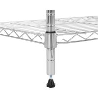 Estantería Ajustable de 5 Baldos Altura Ajustable, Patas Niveladoras, Máximo Peso 453 kg, Acero Cromado, 34 cm x 58.9 cm x 152.5 cm (D x W x H) - details 1
