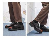 2025 Zapatos de cuero para hombres Estilo casual de negocios Encaje grueso brillante Sellado Parte inferior plana Características Borde cruzado - details 16