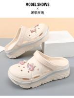 Sandalias de Plataforma Gruesa DIY para Mujer 2024 Verano Zapatillas de Playa Antideslizantes con Suela Gruesa Zapatos de Jardín de EVA - details 4