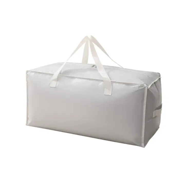 Bolsa de almacenamiento plegable para ropa, edredón, ahorro de espacio, a prueba de polvo, bolsas de equipaje móviles, lavables con asas, bolsa móvil de gran capacidad - 1