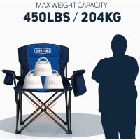 Silla de Camping Plegable - Grande Silla de Pesca Portátil con Reposabrazos Portabebidas - para Acampada Jardín Playa Pesca - hasta 204 kg - details 23
