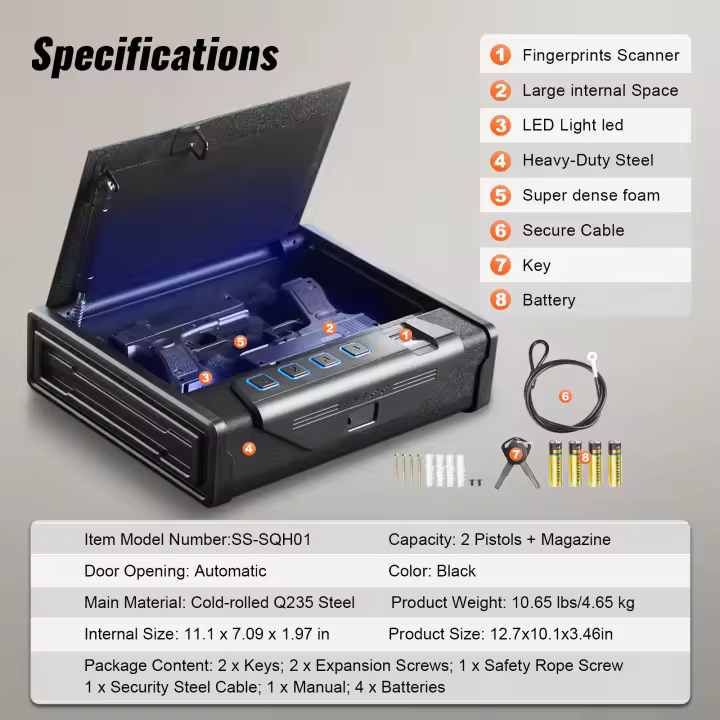 Caja fuerte para pistolas montada SucceBuy - 1