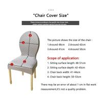 Funda trasera redonda para silla Jacquard, funda ajustable de lujo de gran tamaño para silla, funda para asiento navideño 2025, funda para silla de comedor elástica - details 5