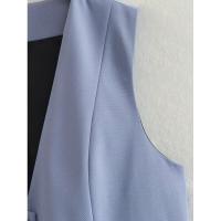 OUWU- Chaleco sin mangas para mujer, chalecos elegantes con cuello en V y una sola botonadura, blusas blancas elegantes - details 18
