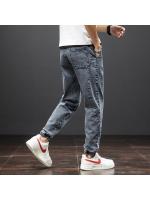 Pantalones Cargo Harem Para Hombre Negro Azul Estilo Callejero Primavera Verano Denim Midweight Cierre Con Cordón Talla Grande Hasta 8XL - details 13