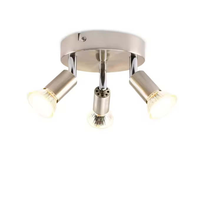 CBJKTX Lámpara de Techo LED GU10 3 Focos de Techo Redondos Modernos 350 °   Focos de techo para cocina, pasillo, dormitorio sin - 1