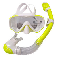 Conjunto de Snorkel para niños, máscara de buceo antivaho, Top seco, máscara de Snorkel superior con ojos grandes para niños y niñas - details 2