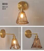 IWHD-Lámpara de pared de latón de estilo nórdico, luz creativa para espejo de baño, lectura de cabecera, candelabro de pared LED de cristal de cobre pequeño - details 4