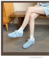 Nuevo verano océano azul suela suave cómodo con cordones de fondo plano estudiante universitario deportes y zapatos de ocio - details 14