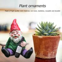 Mini estatua de gnomos de jardín de hadas, decoración de micropaisaje de musgo de resina, estatuilla enana en miniatura de hadas al aire libre, adornos de resina - details 6