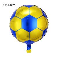 Globo de película de aluminio para fiesta de cumpleaños, decoración de Ambiente, Copa del Mundo, fútbol, Rugby, blanco y negro - details 2
