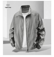 Chaqueta de hombre a prueba de sol para verano; ligero, transpirable y anti-ultravioleta para uso en exteriores; tela de seda de pesca. - details 17