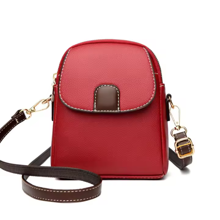 Bolso de hombro pequeño a la moda para mujer, bolso para teléfono móvil, bandolera versátil de cuero suave, novedad de 2025 - 1