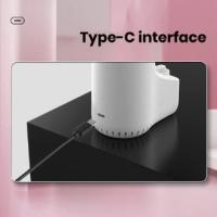 Secador de brochas de maquillaje, máquina de secado rápido automático multifunción, con temperatura y tiempo ajustable, tipo C, color blanco - details 8