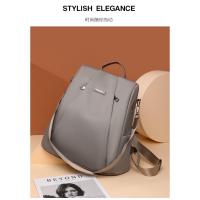 Mochila Multifuncional Antirrobo Para Mujer Casual Nylon Sólida Con Correa Desmontable Bolso Escolar De Moda Para Viajes - details 1