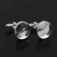 10 Pcs 16Mm Round Blank Settings Cufflinks Diy Craft Findings Charm