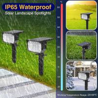 Luces Solares LED Exterior Jardin [8 Paquete/72LED], LED Exterior Solares Potente Impermeable Lampara Luz Solar Exterior Iluminacion para Suelo Exteriores, Blanco Calida - details 38