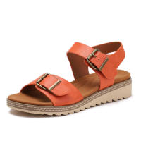 Sandalia Sandalias con cinturón para mujer, novedad de verano, tacón inclinado, estilo de hadas, prendas de vestir exteriores, zapatos romanos de moda para mujer - details 3