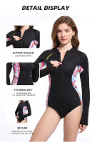 Bikini de neopreno de 1,5 MM/3MM para mujer, traje de buceo y medias de manga larga, traje de buceo a prueba de Sol para surf y esnórquel - details 6