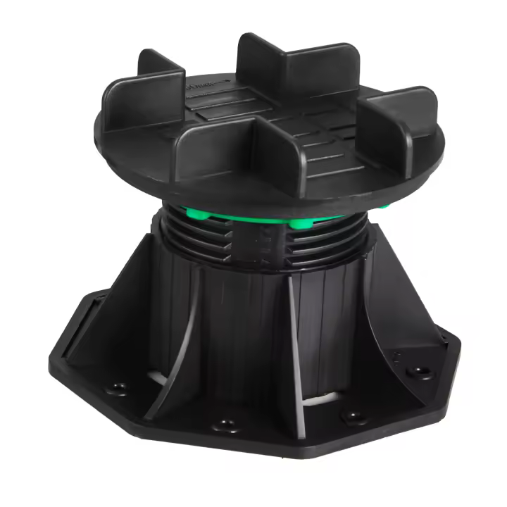 Bloques de Plataforma SucceBuy, 8 Piezas, Capacidad de Carga de 2200 lbs / 997.90 kg, Pedestal de Plástico Ajustable para Cimientos de Cobertizos, Elevación de 3.54 - 4.65 pulgadas / 90 - 118 mm, Apto para Madera, Hormigón y Metal - 1
