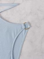 Bañador Sexy de una pieza para mujer, traje de baño de Color sólido, Bikini a rayas, novedad de 2024 - details 15