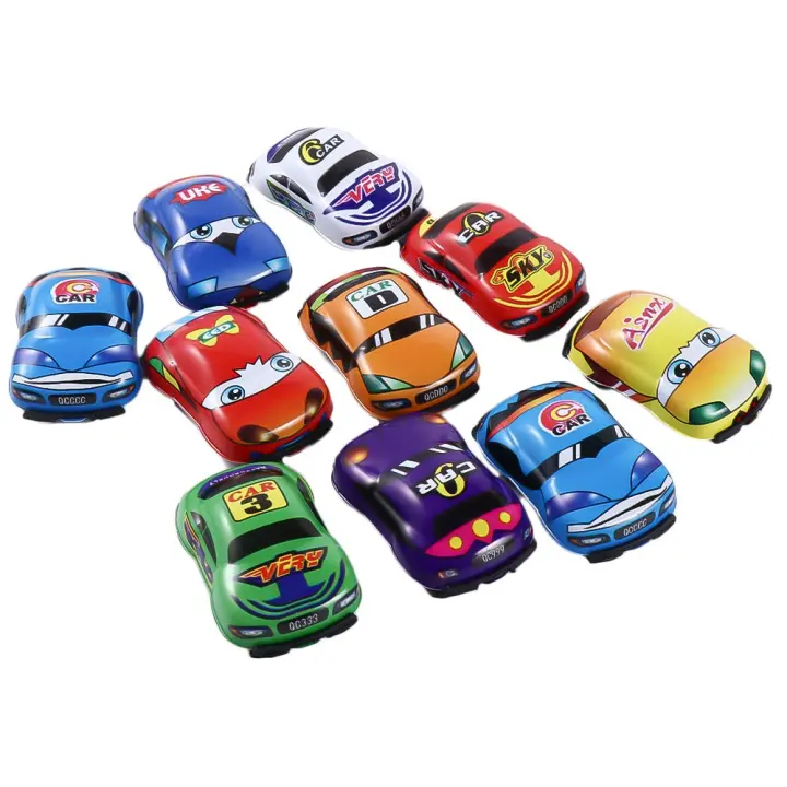 Conjunto de vehículos de juguete para niños pequeños, regalo de cumpleaños, coche de inercia extraíble, juguete educativo, 10 piezas - 1