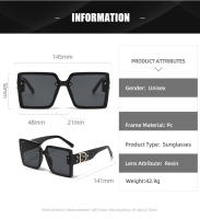 Toyear-gafas de sol cuadradas de diseñador de marca clásica para mujer, lentes de sol de tendencia, moda Vintage, lujo, diamante, Marco grande, UV400, 2023 - details 2